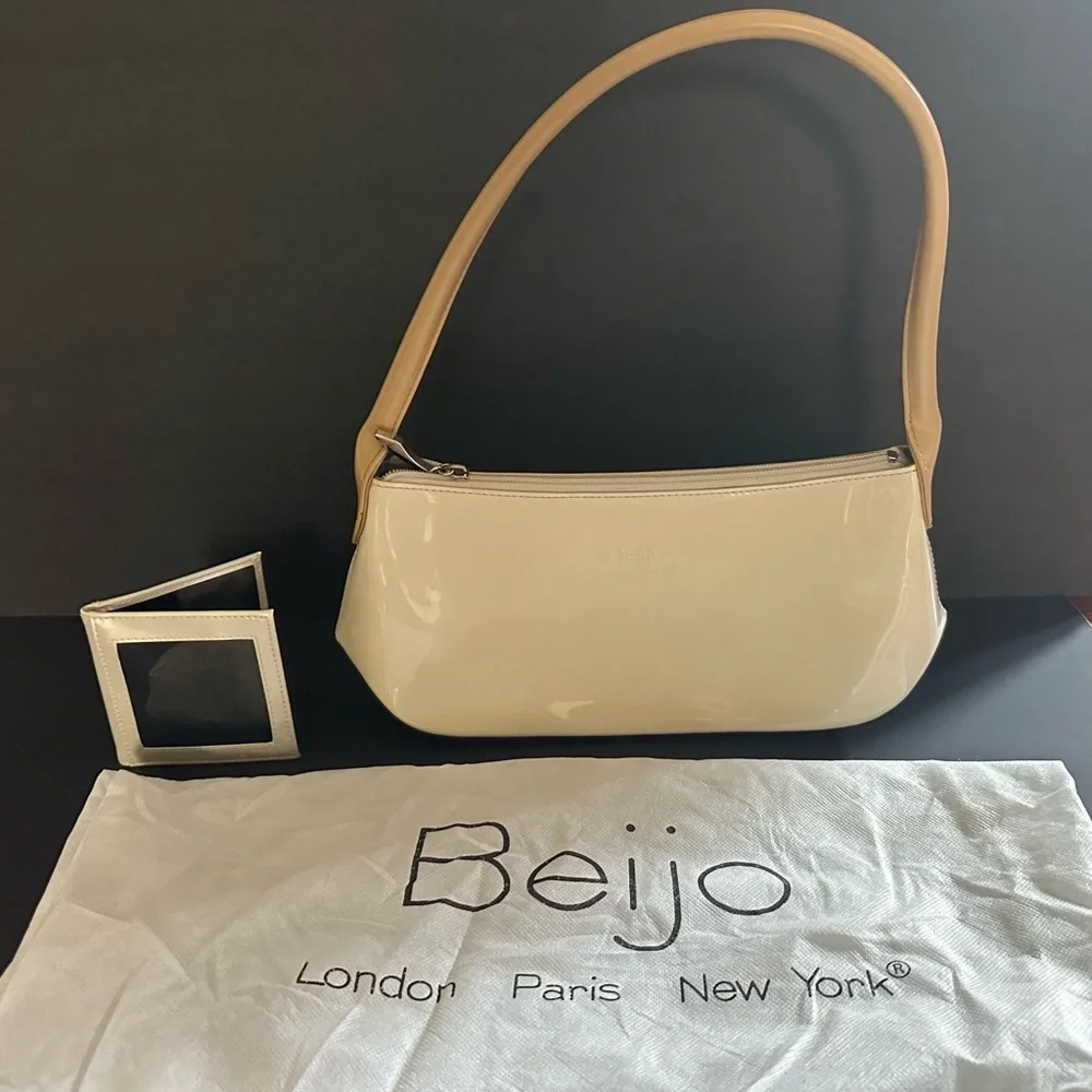 Beijo Cream and Tan Shoulder Bag - Picture 1 of 11